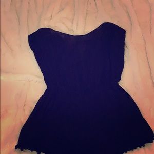 Black swimsuit coverup romper